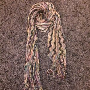 Colorful, stylish scarf with zig-zag detailing